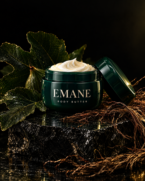 EMANE Green Mind open jar with green leaves